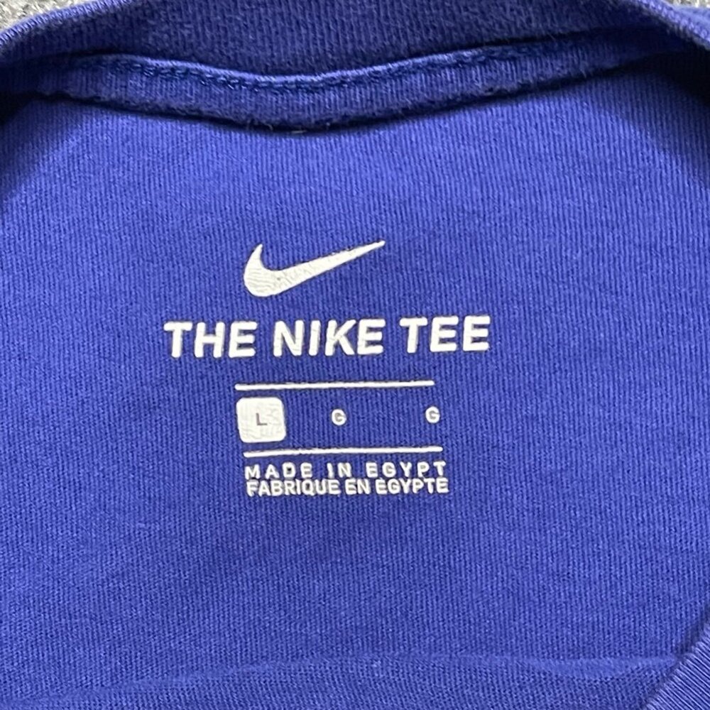 Nike Air Core Mens Graphic T-Shirt Blue Short Sleeve Crew Neck L - Picture 2 of 7